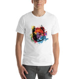 Kurzärmeliges T-Shirt mit Hundekopf